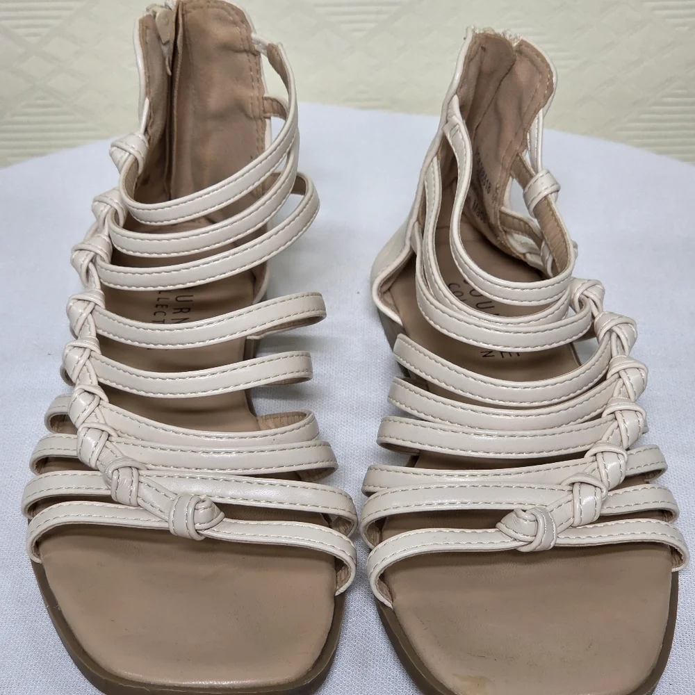 Journee Collection Womens Tru Comfort Petrra Strappy Zip Sandals Size-7.5